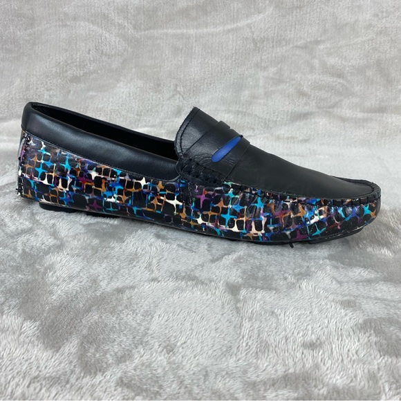 Robert Graham Sunbury Mens Driving Loafer Size 12 Black Leather Slip On Shoe NEW - Picture 3 of 12